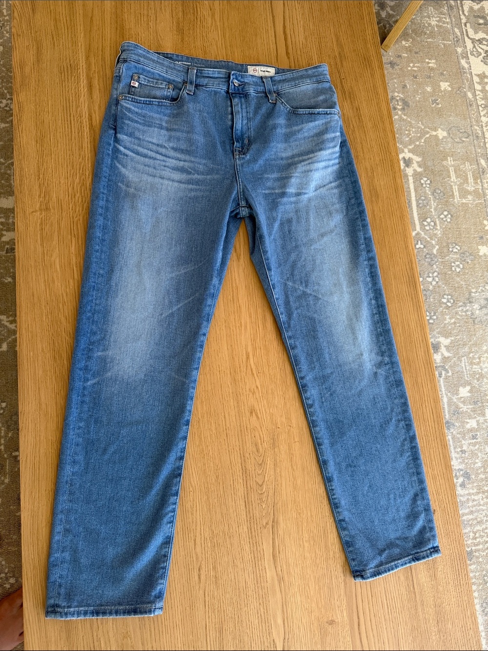 AG Jeans Ex-Boyfriend Slouchy Slim Jeans Size 30 Light Wash Made in USA